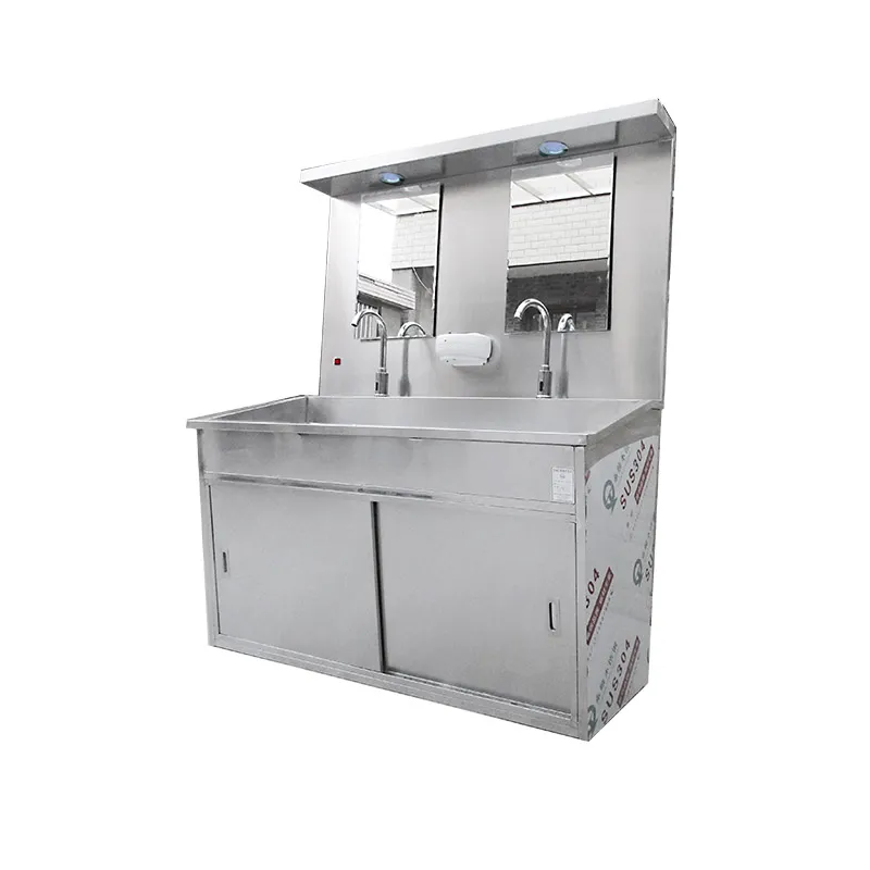 CSD-SR2A Double Station Stainless Steel Medical Hand Sink