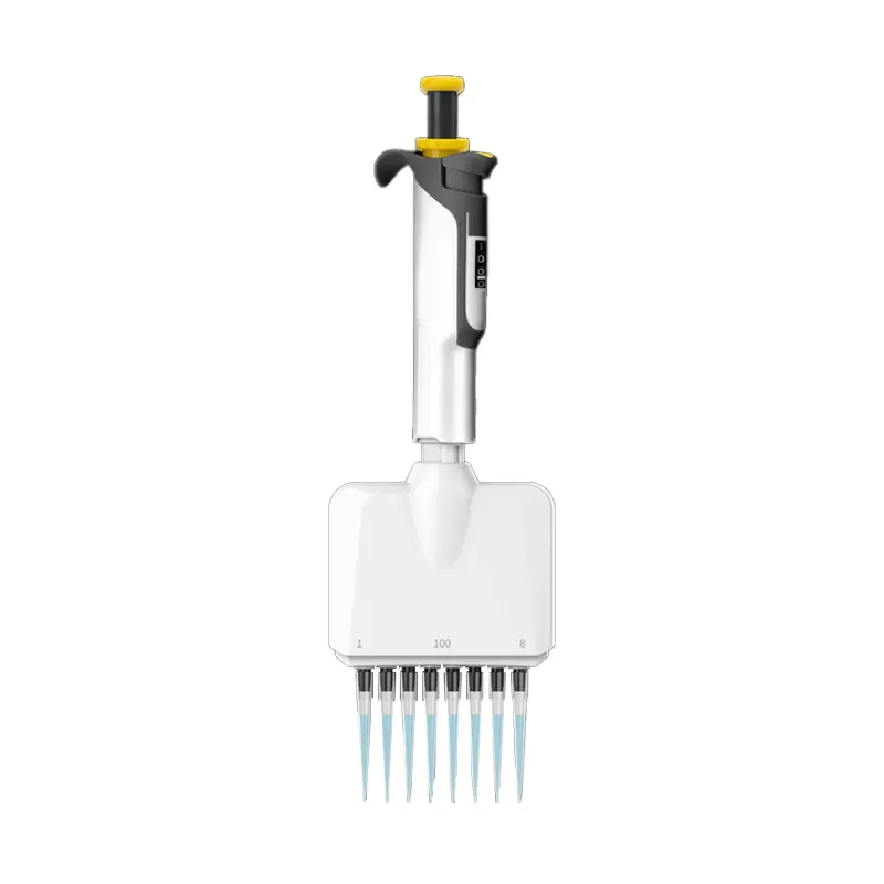 HSP-HP8 Fully Autoclavable Manual 8-Channel Adjustable Colorful Pipette